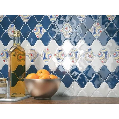 Плитка 65008 Арабески Майолика зеленый 26x30