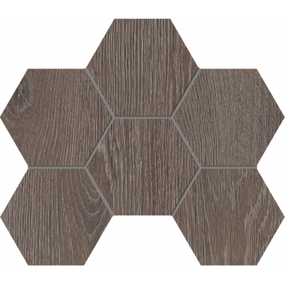 Мозаика Мозаика KW03 Kraft Wood Wenge Hexagon структурированный 25x28,5