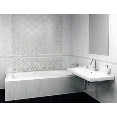 Плитка 86 Карандаш белый блестящий 25*2