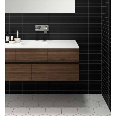 Плитка K945274 Miniworx Черный Рельефный 10x20