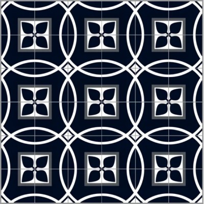 Плитка Декор Апрель черный-2 25х50