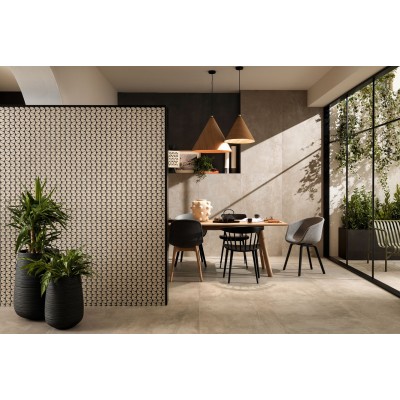 Мозаика A0Z9 Raw White Mosaico Esagono 30x35