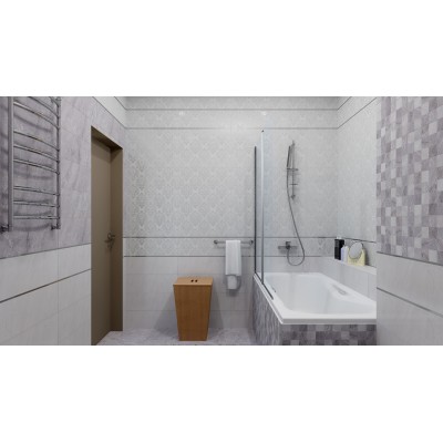 Плитка Декор Мармара Арабеска серый 17-03-06-661 20х60