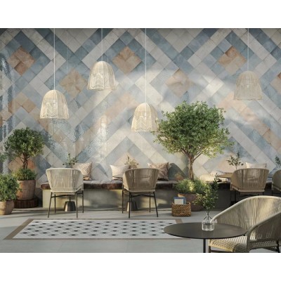 Плитка OS/D334/5306 Декор Адриатика 4 серый глянцевый 20x20x0,69