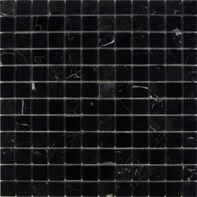 Мозаика PIX245 Nero Marquna из мрамора полированная 23x23 305х305x6