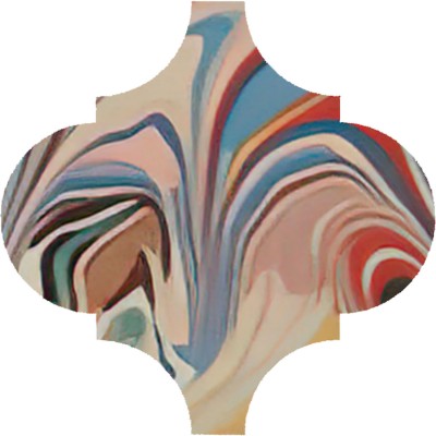 Плитка VT/A625/65000 Декор Арабески Венеция красный матовый 6,5x6,5x0,69