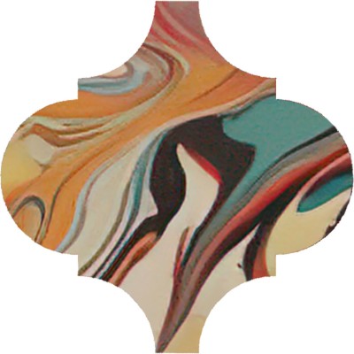 Плитка VT/A625/65000 Декор Арабески Венеция красный матовый 6,5x6,5x0,69