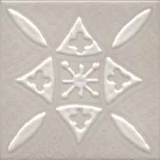 Плитка KMD3STA018GN Декор Бахия 2 серый светлый глянцевый 9,8x9,8x0,7