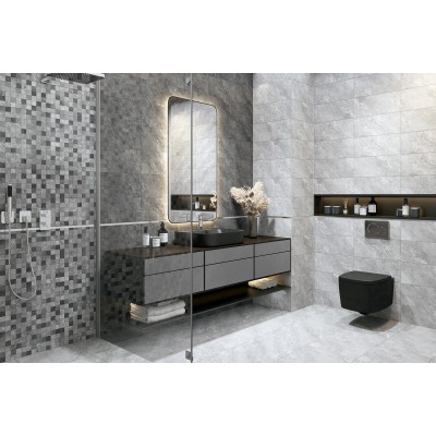 Плитка 1039-8219 Balance Темно-серый мозаика 40*20