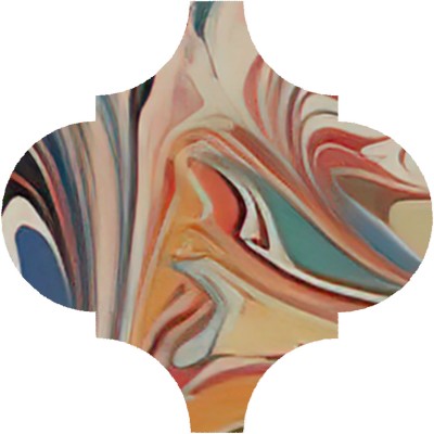 Плитка VT/A625/65000 Декор Арабески Венеция красный матовый 6,5x6,5x0,69