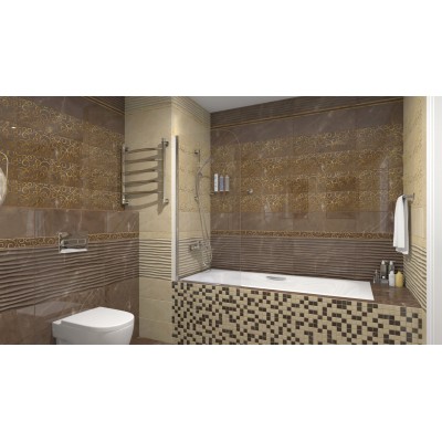 Плитка 1664-0147 Миланезе дизайн Декор Римский марроне 20х60