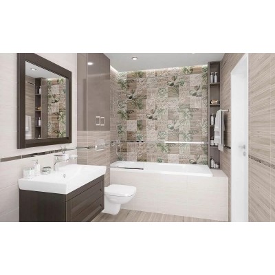 Плитка 08-01-17-2454 Organic табачный узор 20х40