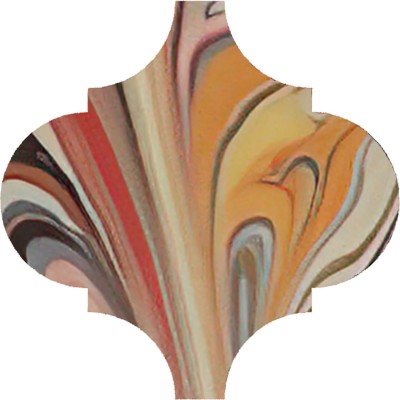 Плитка VT/A625/65000 Декор Арабески Венеция красный матовый 6,5x6,5x0,69