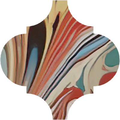 Плитка VT/A625/65000 Декор Арабески Венеция красный матовый 6,5x6,5x0,69