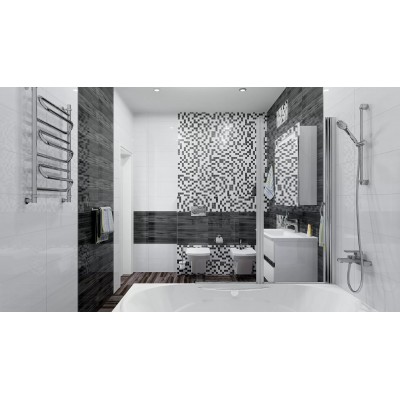 Плитка Декор Апрель бордовый-1 25х50