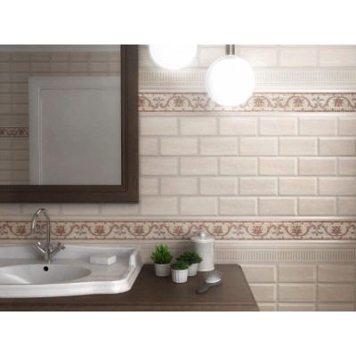 Плитка 19044 Олимпия бежевый светлый грань 20х9,9