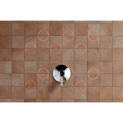 Керамогранит 5C13 Tarmac Black Inserto Borchia 3 45х45