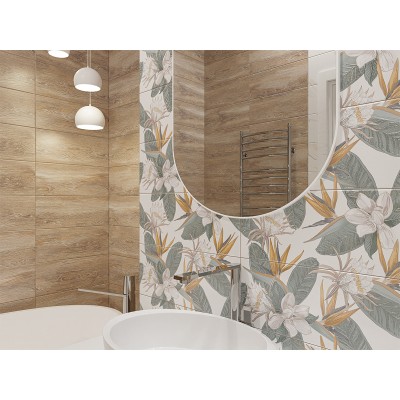 Плитка Панно Calacatta Ivori Strelitzia 50,5*40,2