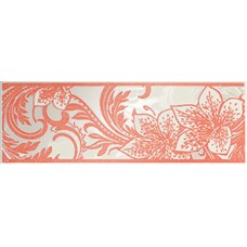 Плитка 1501-0052 Бордюр Азур Крем алый 8,5x25