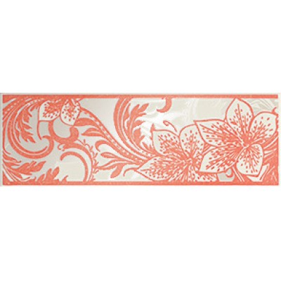 Плитка 1501-0052 Бордюр Азур Крем алый 8,5x25