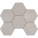 Мозаика Мозаика GF01 Graffito Light Grey Hexagon неполированный 25x28,5