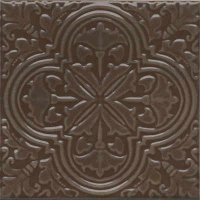 Плитка KMD3STA005BN Декор Фес коричневый глянцевый 15x15x0,77