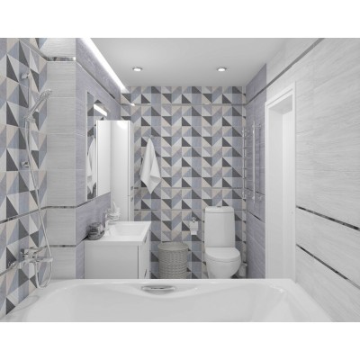 Плитка 34008 Village голубой микс 25х50