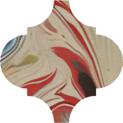 Плитка VT/A625/65000 Декор Арабески Венеция красный матовый 6,5x6,5x0,69