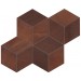 Мозаика A0UP Blaze Corten Mosaico Esagono Matt 30x35