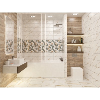 Плитка Панно Calacatta Ivori Strelitzia 50,5*40,2