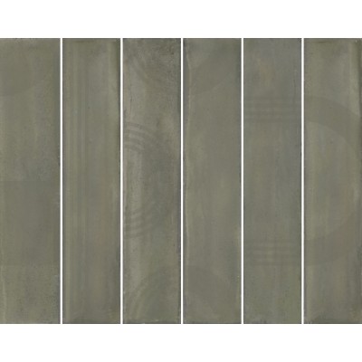 Плитка KMP3STA003RN6X Панно Мажорель зелёный глянцевый (из 6 частей 6х28,5) 36x28,5x1