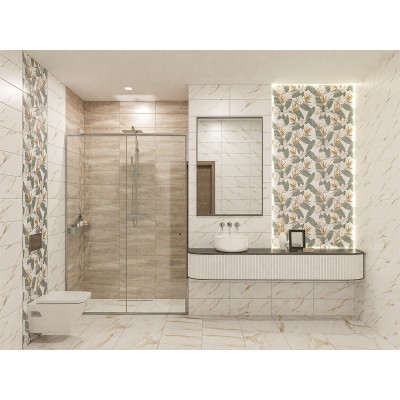 Плитка Панно Calacatta Ivori Strelitzia 50,5*40,2