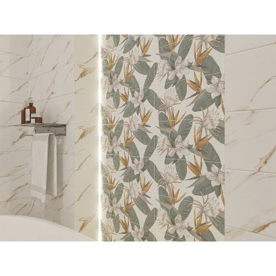 Плитка Панно Calacatta Ivori Strelitzia 50,5*40,2