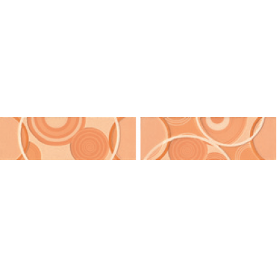 Плитка LGOT Glamour Apricot List. Circle Mix 2 8х25