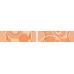 Плитка LGOT Glamour Apricot List. Circle Mix 2 8х25
