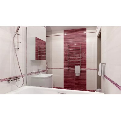 Плитка Декор Апрель бордовый-1 25х50