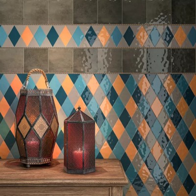 Плитка KMD2SRB002BN Декор Риад бежевый светлый глянцевый 13,5x7,8x0,9