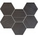 Мозаика Ms-Horizon hex black 28,9x22,1