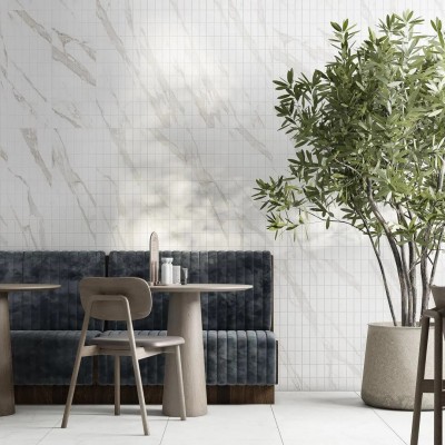 Плитка KMD2PTG007BR Декор чипсет Алентежу белый матовый обрезной 30x89,5x0,9