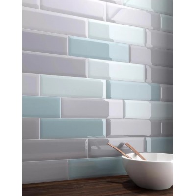 Плитка 9012 Аккорд зелёный грань 8,5х28,5