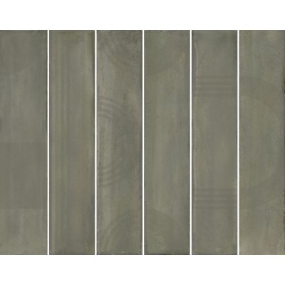 Плитка KMP3STA003RN6X Панно Мажорель зелёный глянцевый (из 6 частей 6х28,5) 36x28,5x1