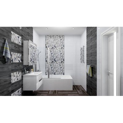 Плитка Декор Апрель бордовый-1 25х50