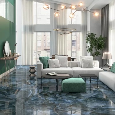 Керамогранит SG595202R Ониче зелёный светлый обрезной лаппатированный 119.5*238.5