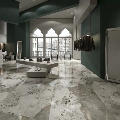 Керамогранит SG595202R Ониче зелёный светлый обрезной лаппатированный 119.5*238.5