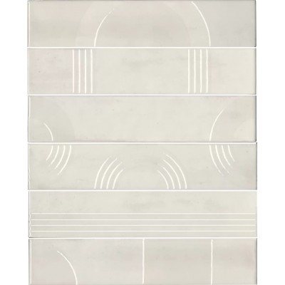 Плитка KMP3STA001RN6X Панно Мажорель белый глянцевый (из 6 частей 6х28,5) 36x28,5x1