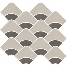 Мозаика KMD2HID008BR Декор Таделакт наборный серый светлый, коричневый матовый обрезной 30x28x0,9