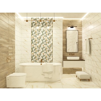 Плитка Панно Calacatta Ivori Strelitzia 50,5*40,2