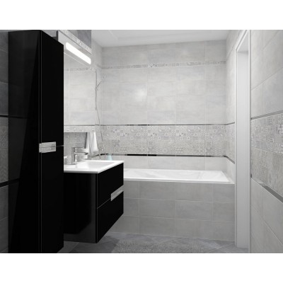 Плитка Bastion мозаика серый 08-03-06-453 20х40