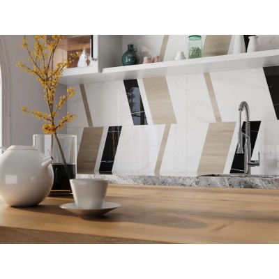 Плитка ID130 Декор Бертран 2 микс 40x120