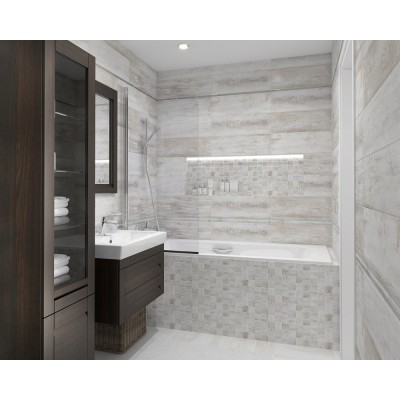 Мозаика MM60114 Декор Sweep мозаичный белый 20х60